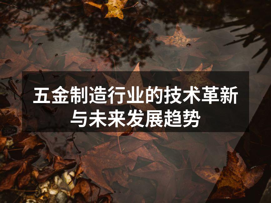 五金制造行业的技术革新与未来发展趋势