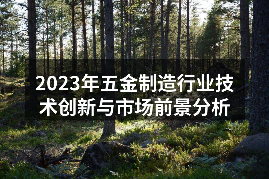 2023年五金制造行业技术创新与市场前景